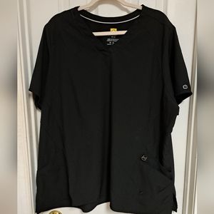 Womans Wonder Winks Black Scrub top 3X